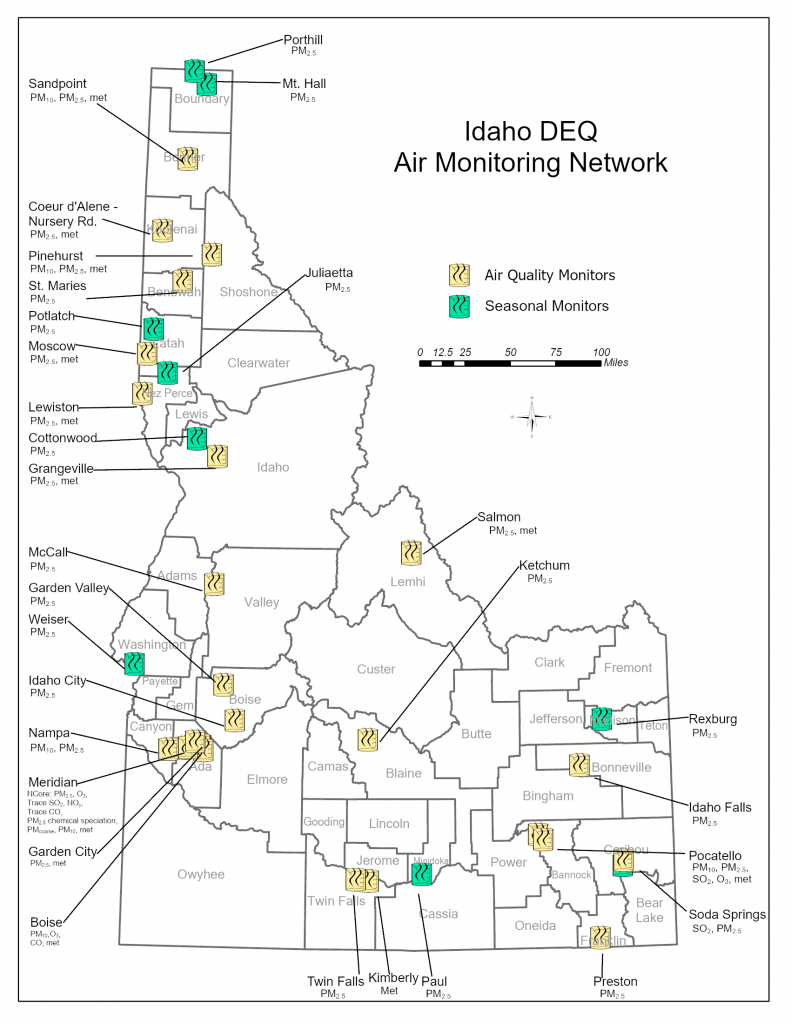 Monitoring Network Idaho Department Of Environmental Quality 2031
