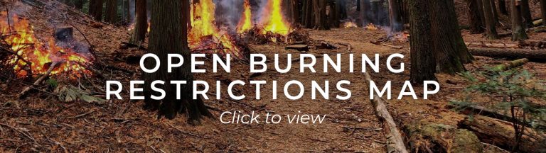 Open Burning Restrictions Map button